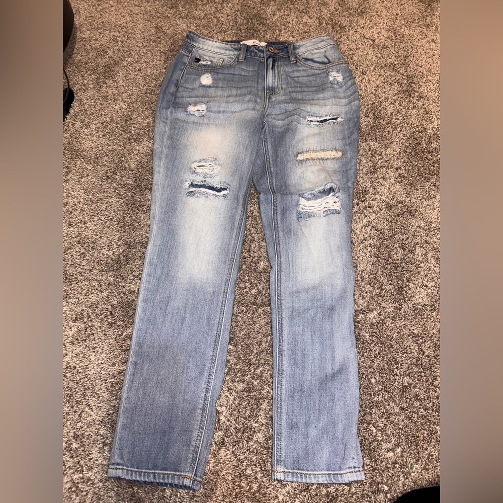 KanCan High Rise Mended Boyfriend Jeans - Picture 5 of 9